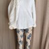 Pantalon vintage taille haute imprimé éléphants T34/36 – Fabriqué en France
