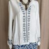 Blouse bohème blanche brodée T.S/M – Neuve avec étiquette