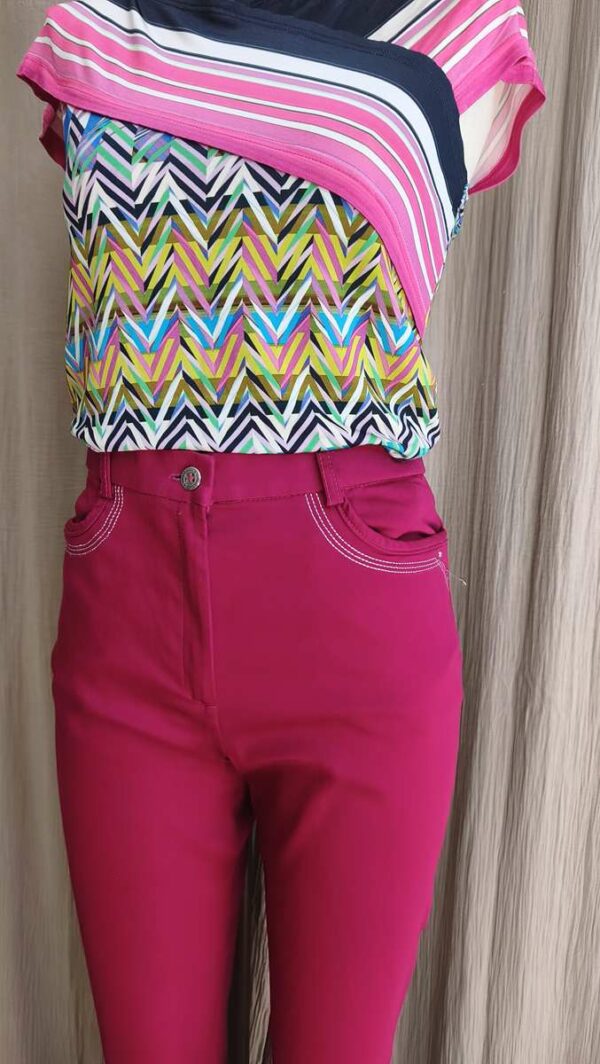 Pantalon capri fuchsia T38 – Neuf