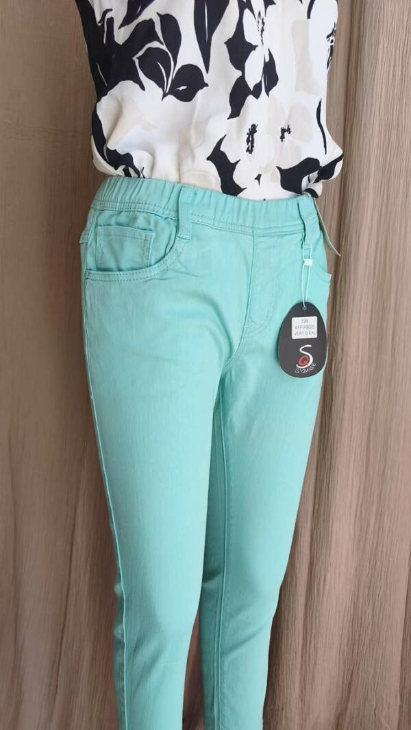 Pantalon capri vert d'eau T38 – Neuf avec étiquette