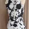 Débardeur blanc à fleurs noires T38 – Esprit chic