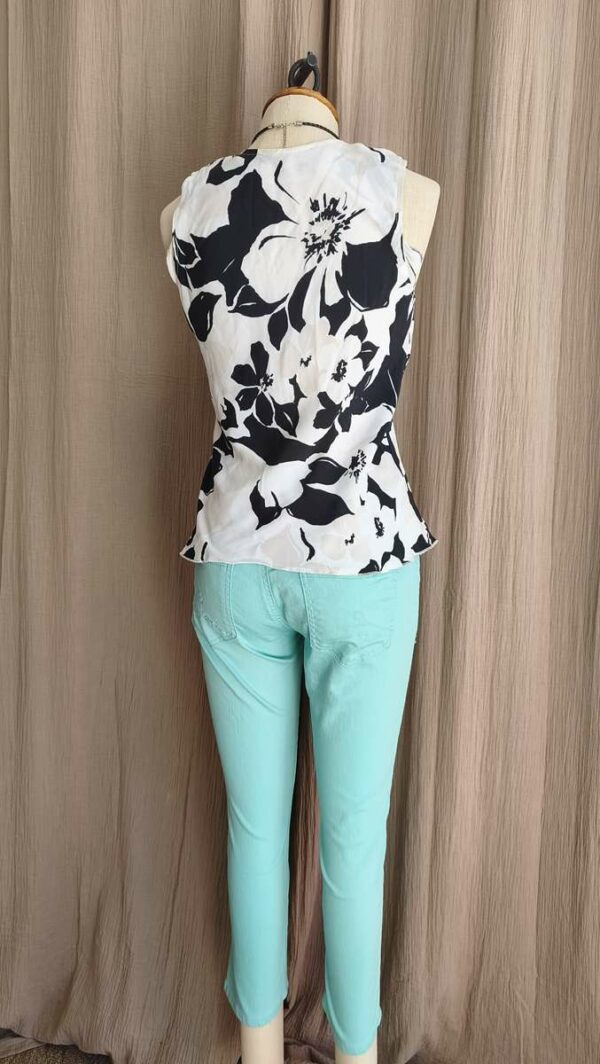 Pantalon capri vert d'eau T38 – Neuf avec étiquette