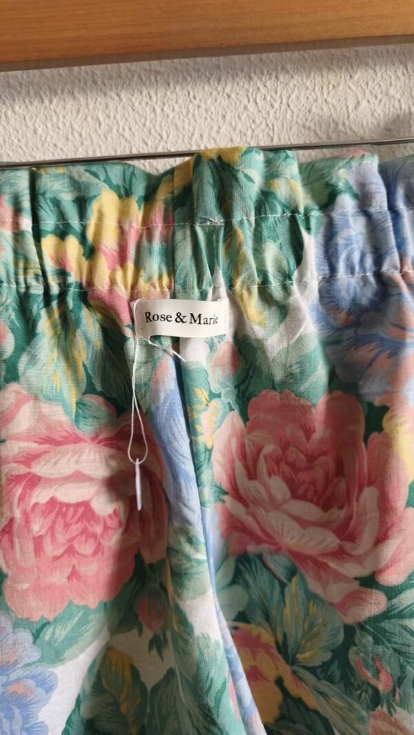 Short Rose & Marie en drap vintage fleuri – Taille 36/38