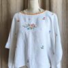 Top ample Rose & Marie en nappe ancienne brodée – Taille unique