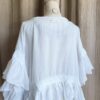 Top Rose & Marie en voile de coton ancien à volants – Taille unique