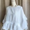 Top Rose & Marie en voile de coton ancien à volants – Taille unique