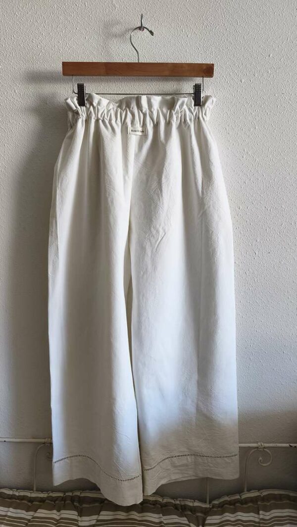 Pantalon Rose & Marie en drap antique – Taille 44