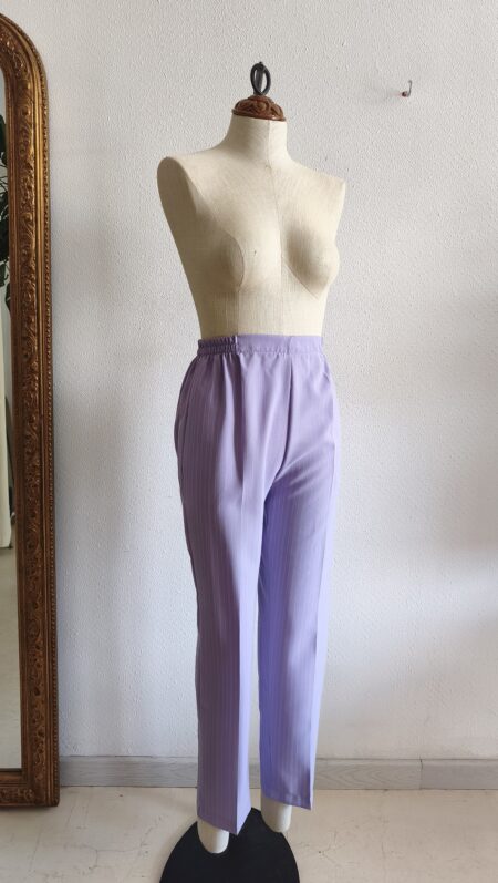 Tailleur vintage parme années 80 – Made in France – Taille 38