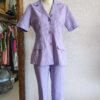 Tailleur vintage parme années 80 – Made in France – Taille 38