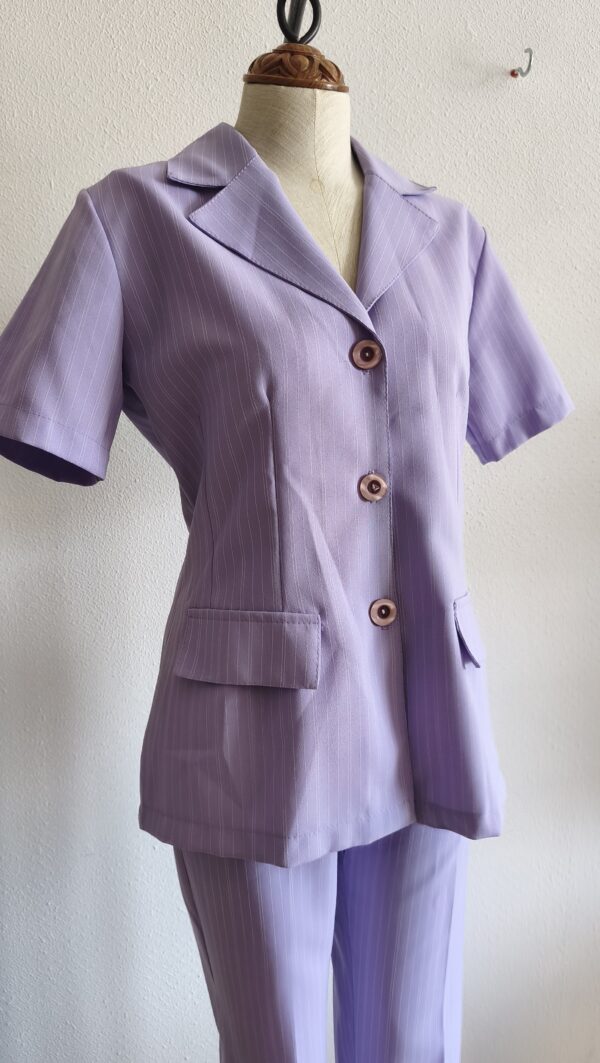 Tailleur vintage parme années 80 – Made in France – Taille 38
