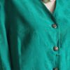 Blouse vintage verte motif coquillages – Taille 44