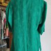 Blouse vintage verte motif coquillages – Taille 44