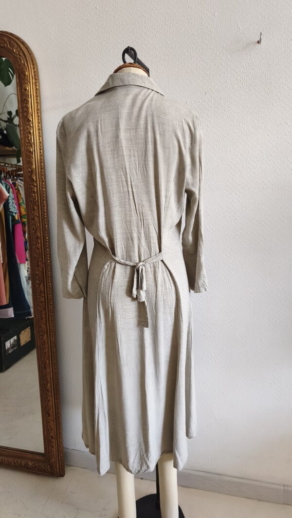 Robe longue vintage portefeuille – 100 % viscose – Made in France – Taille 38