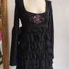 Robe Save the Queen! noire à volants – Années 2000 – Taille 36/38