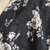 Blouse vintage fleurie noire – Années 80 – Taille 38