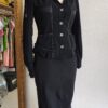 Veste vintage corset noire – Années 2000 – Taille 38