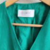 Blouse vintage verte motif coquillages – Taille 44