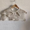 Grand col romantique en crochet ancien – Rose & Marie