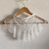 Grand col romantique en crochet ancien – Rose & Marie