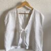 Gilet à nouettes en coton et lin ancien – Rose & Marie – Taille 42/44