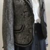 Veste vintage brodée en coton – Taille 38