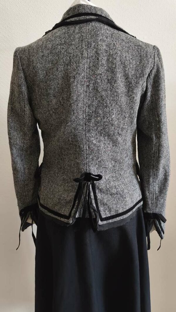Veste vintage brodée en coton – Taille 38