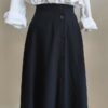 Jupe longue vintage noire – Taille 38
