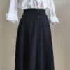 Jupe longue vintage noire – Taille 38