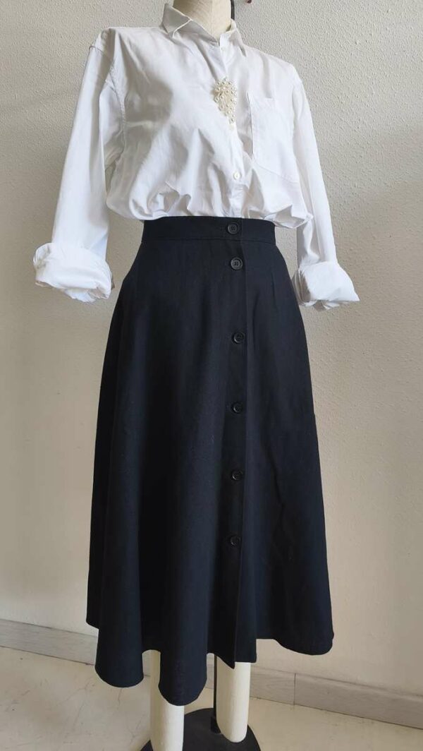 Jupe longue vintage noire – Taille 38