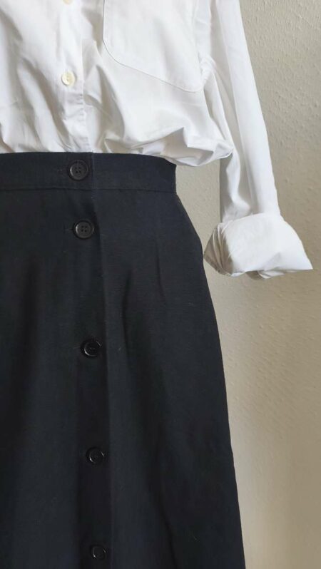 Jupe longue vintage noire – Taille 38