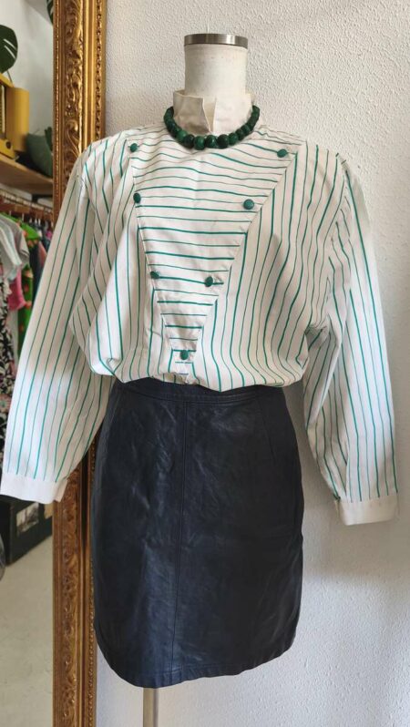 Jupe en cuir Benetton vintage – Taille 34