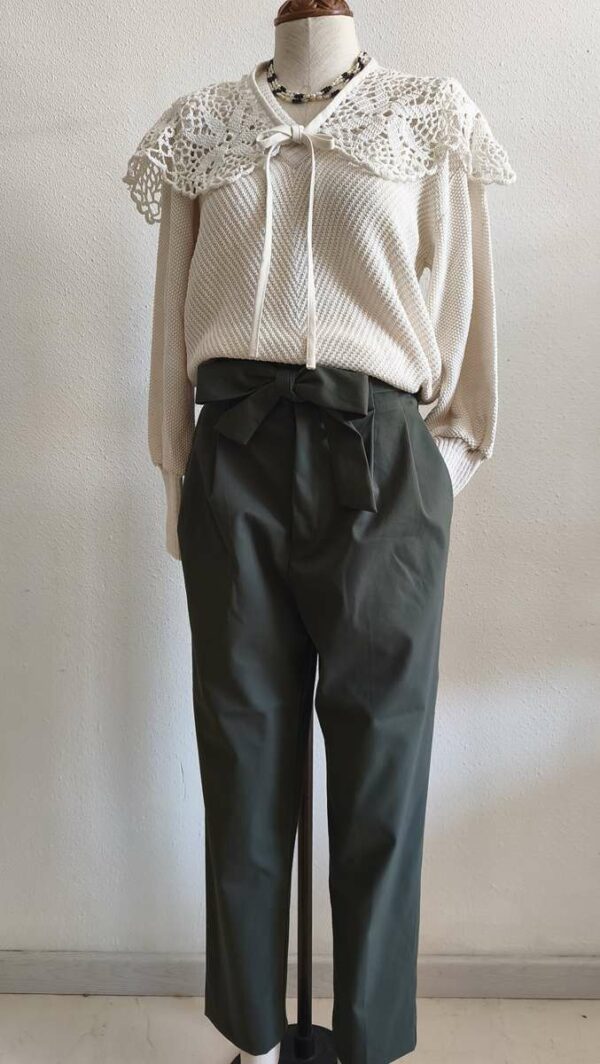 Pantalon taille haute kaki H&M – Taille 38