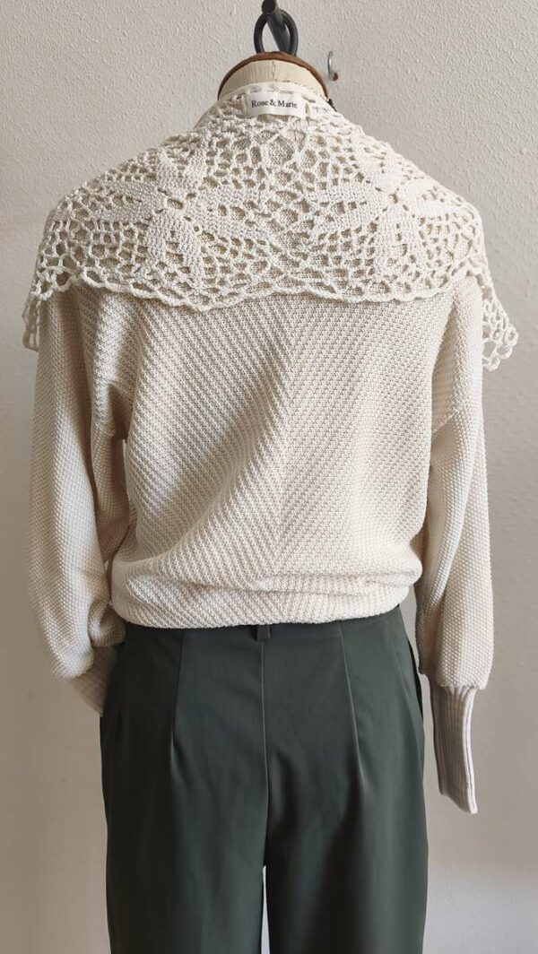 grand col romantique crochet