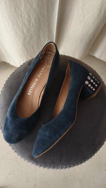 Escarpins Pedro Miralles en daim bleu – Pointure 38