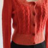 Gilet vintage en maille mohair & laine – Taille 38