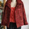 Veste en laine 1.2.3 rouge chiné – Taille 36/38