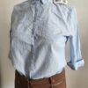 Chemisier bleu ciel en coton plumetis – Taille 46