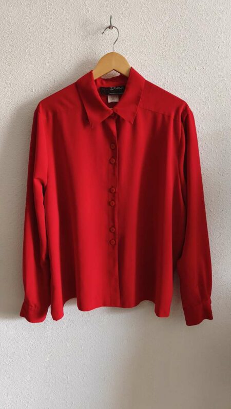 Chemisier vintage rouge Made in France – Années 80