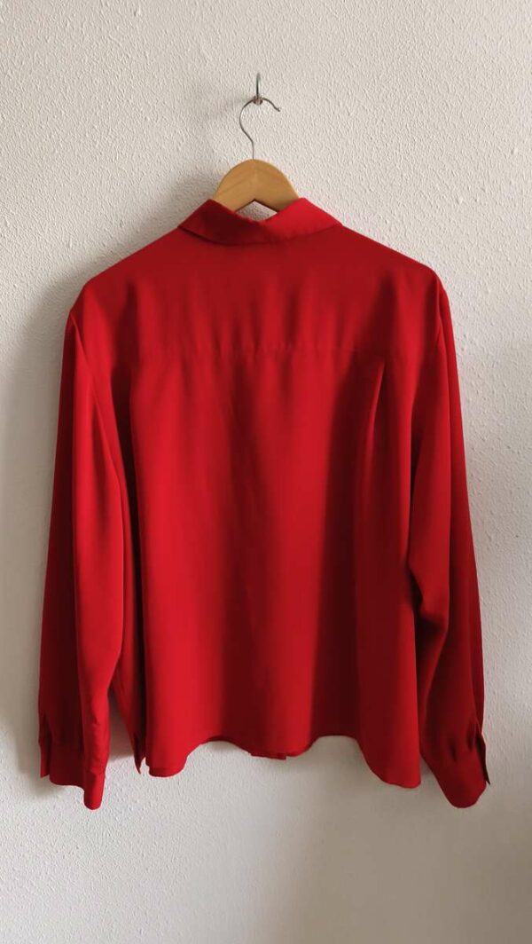 Chemisier vintage rouge Made in France – Années 80