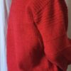 Pull vintage rouge en laine – Taille 42