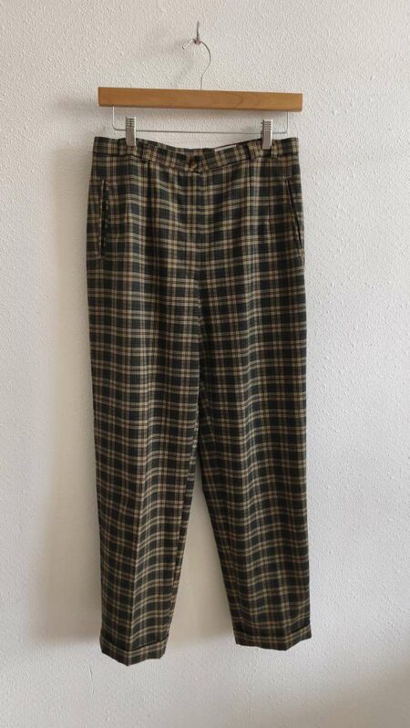 Pantalon vintage à carreaux Saint-Hilaire – Taille 42
