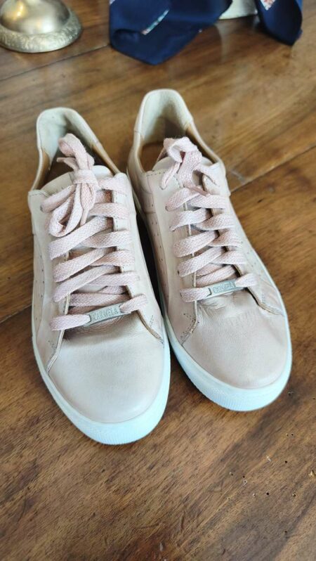 Baskets en cuir rose poudré – Pointure 36