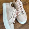 Baskets en cuir rose poudré – Pointure 36