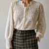 Blouse en dentelle écrue – Taille 42