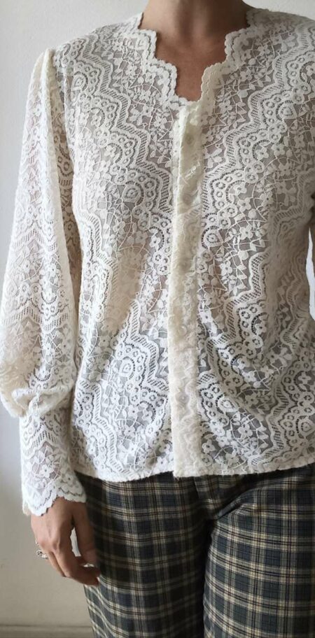 Blouse en dentelle écrue – Taille 42