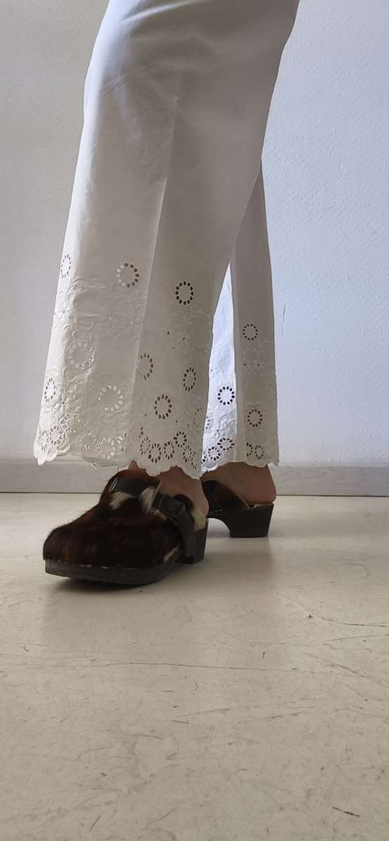 Pantalon Rose & Marie en drap antique
