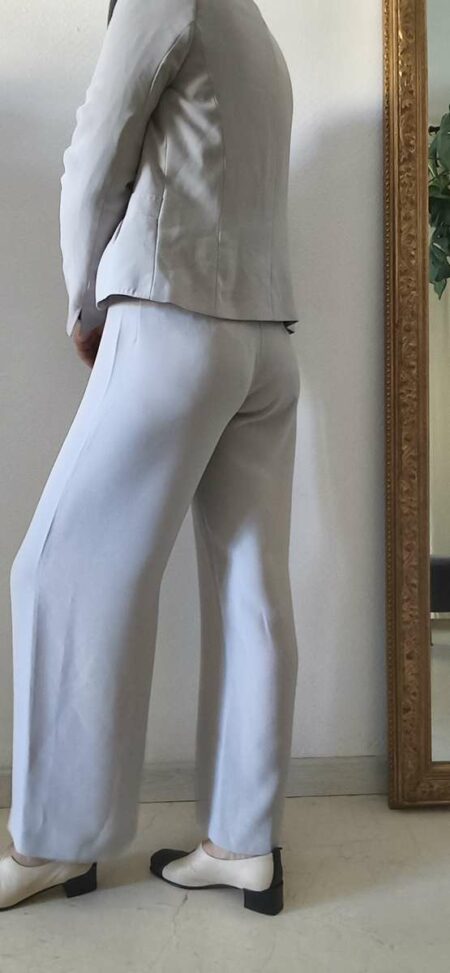 Tailleur pantalon WEILL gris perle – Taille 40