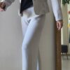 Tailleur pantalon WEILL gris perle – Taille 40