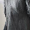 Veste blazer vintage en cuir d’agneau noir – Taille 40/42