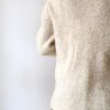 Cardigan vintage en laine écru – Taille 42